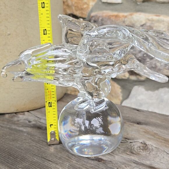 John Riekes Kristaluxus Collection Vintage Handmade Crystal Eagle Paperweight - Picture 13 of 16